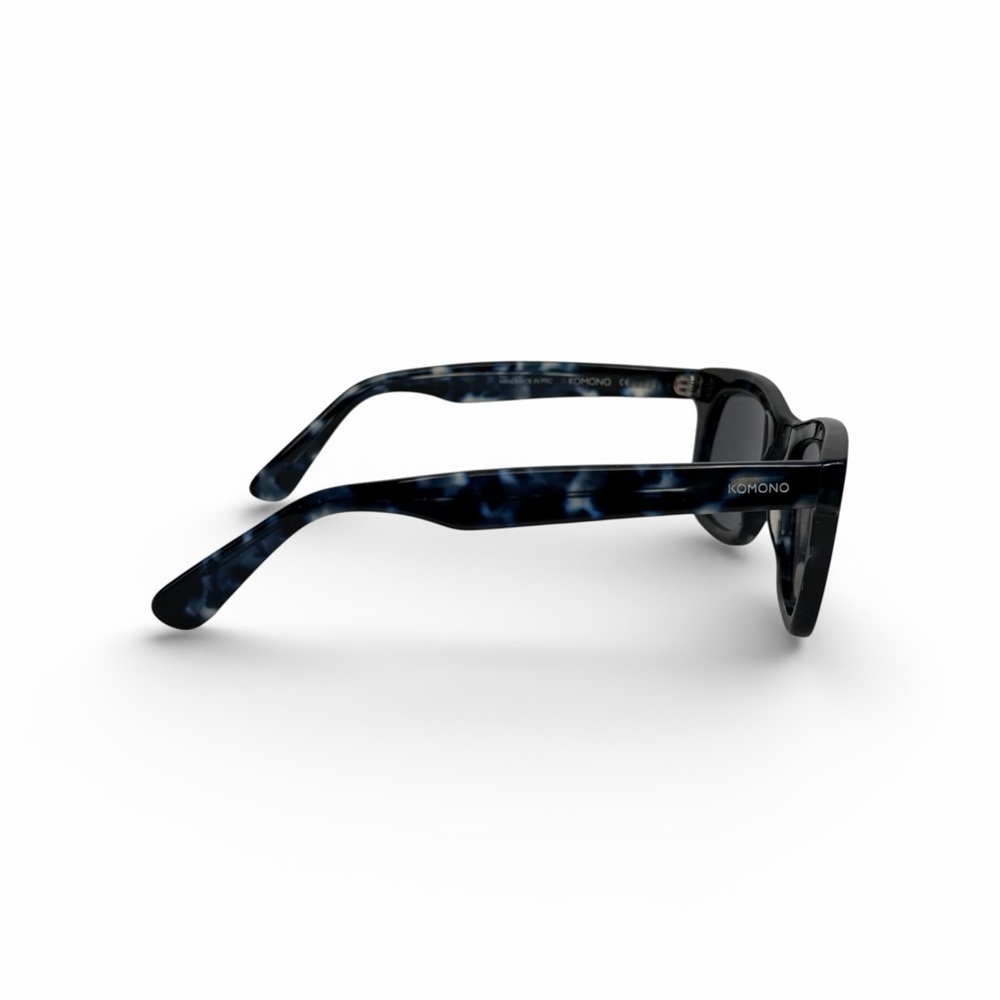 KOMONO The Allen Sunglasses NEW Indigo Demi Blue Tortoise Wayfarer - Picture 3 of 6